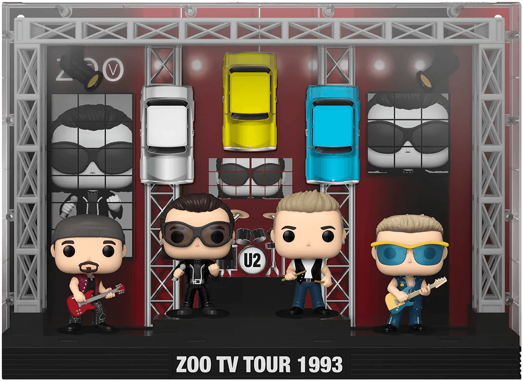 FUN67773 U2 - Zoo TV 1993 Tour Deluxe Pop! Moment Vinyl Figure 4-Pack [RS] - Funko - Titan Pop Culture
