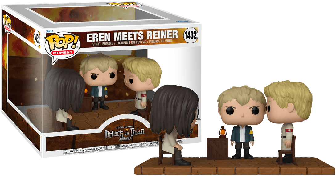 FUN67932 Attack on Titan - Eren Meets Reiner Pop! Moment - Funko - Titan Pop Culture