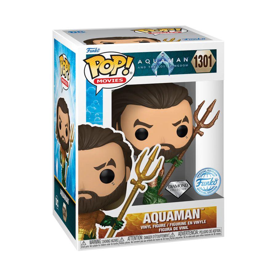 FUN68187 Aquaman and the Lost Kingdom - Aquaman US Exclusive Diamond Glitter Pop! Vinyl [RS] - Funko - Titan Pop Culture