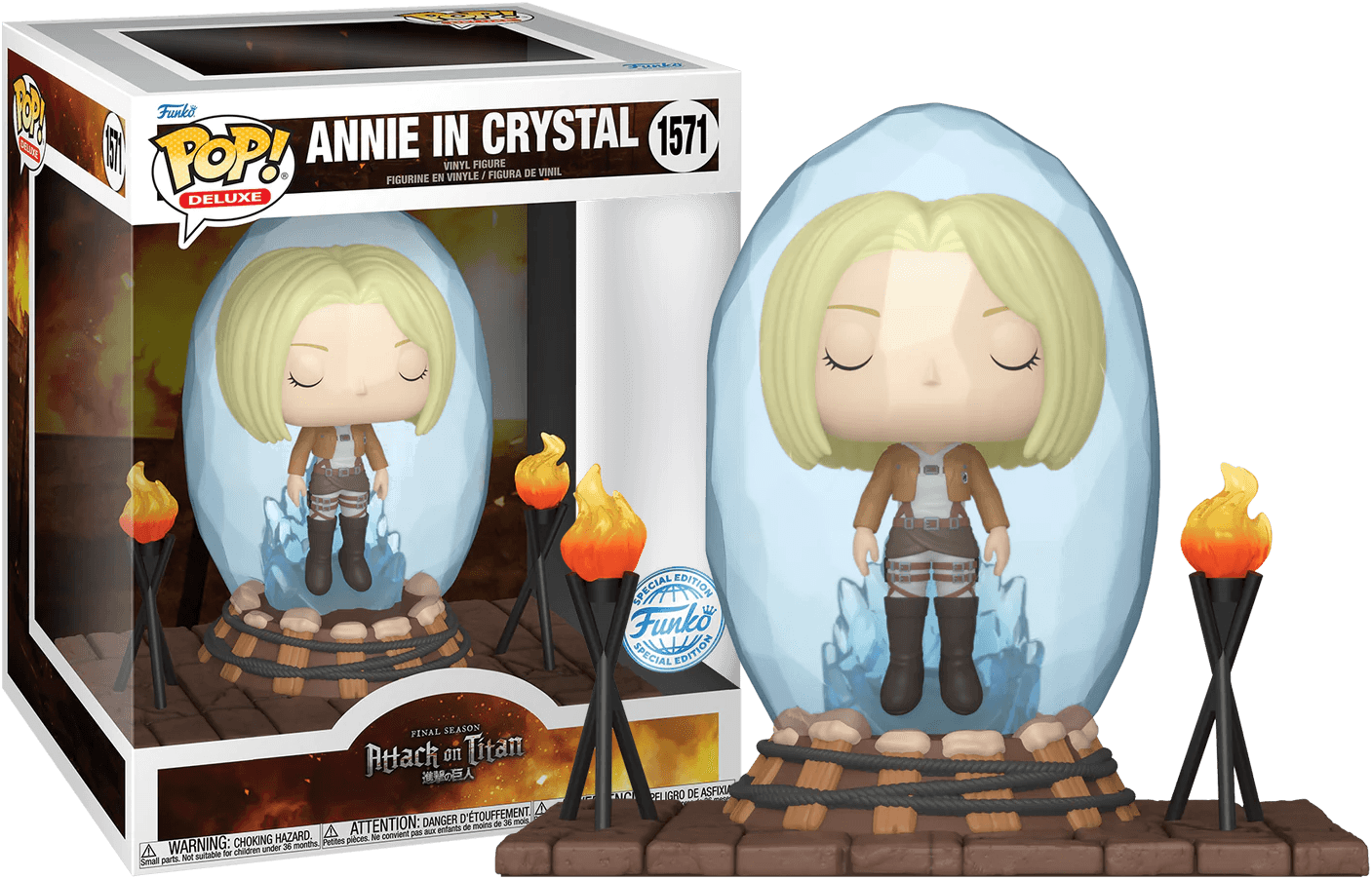 FUN68189 Attack on Titan - Annie in crystal US Exclusive Pop! Deluxe [RS] - Funko - Titan Pop Culture