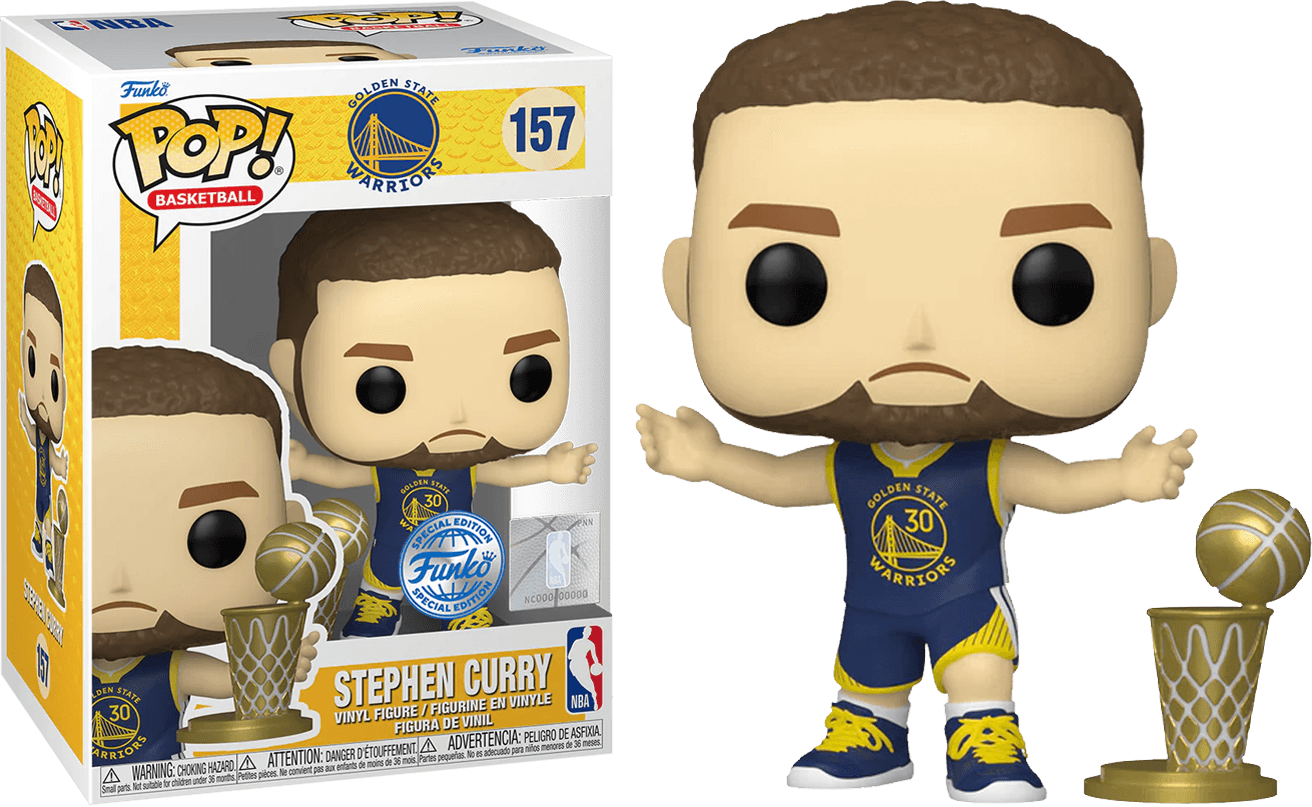 FUN68271 NBA: Warriors - Stephen Curry Championship Trophy US Exclusive Pop! Vinyl [RS] - Funko TBA - Titan Pop Culture