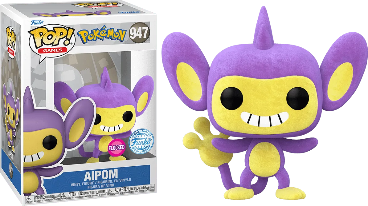 FUN68276 Pokemon - Aipom Flocked Pop! Vinyl [RS] - Funko - Titan Pop Culture