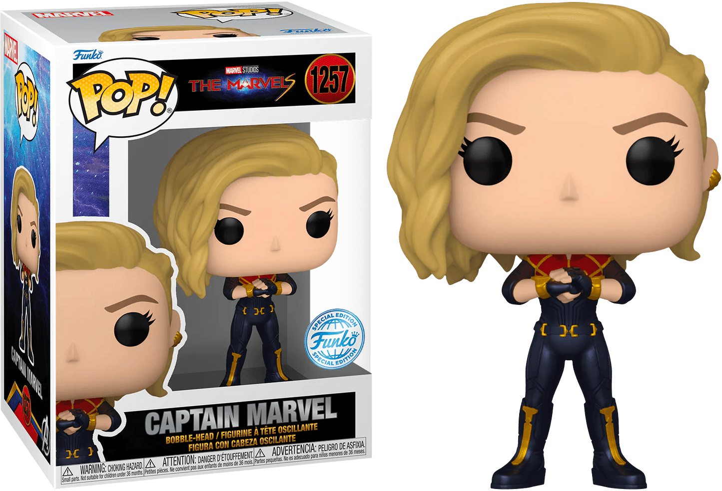 FUN68288 The Marvels (2023) - Captain Marvel US Exclusive Pop! Vinyl [RS] - Funko - Titan Pop Culture