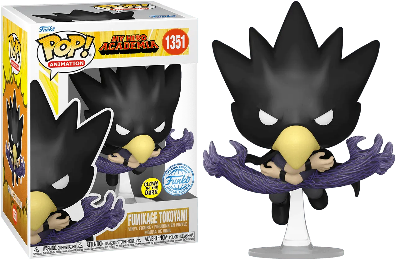 FUN68622 My Hero Academia - Fumikage Tokoyami (Fallen Angel) US Exclusive Glow Pop! Vinyl [RS] - Funko - Titan Pop Culture