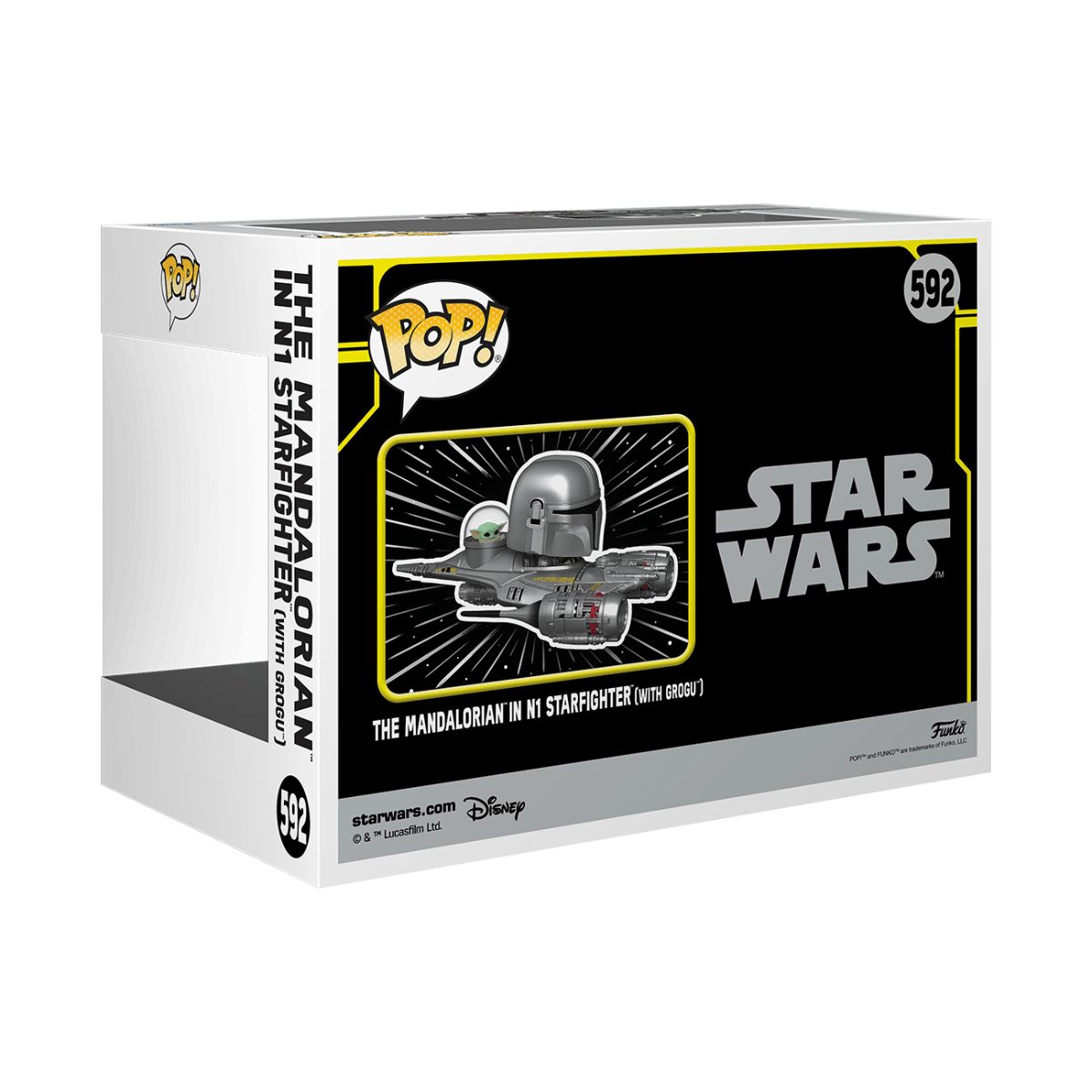 FUN68642 Star Wars - The Mandalorian and Grogu in N1 Starfighter US Exclusive Pop! Ride [RS] - Funko - Titan Pop Culture