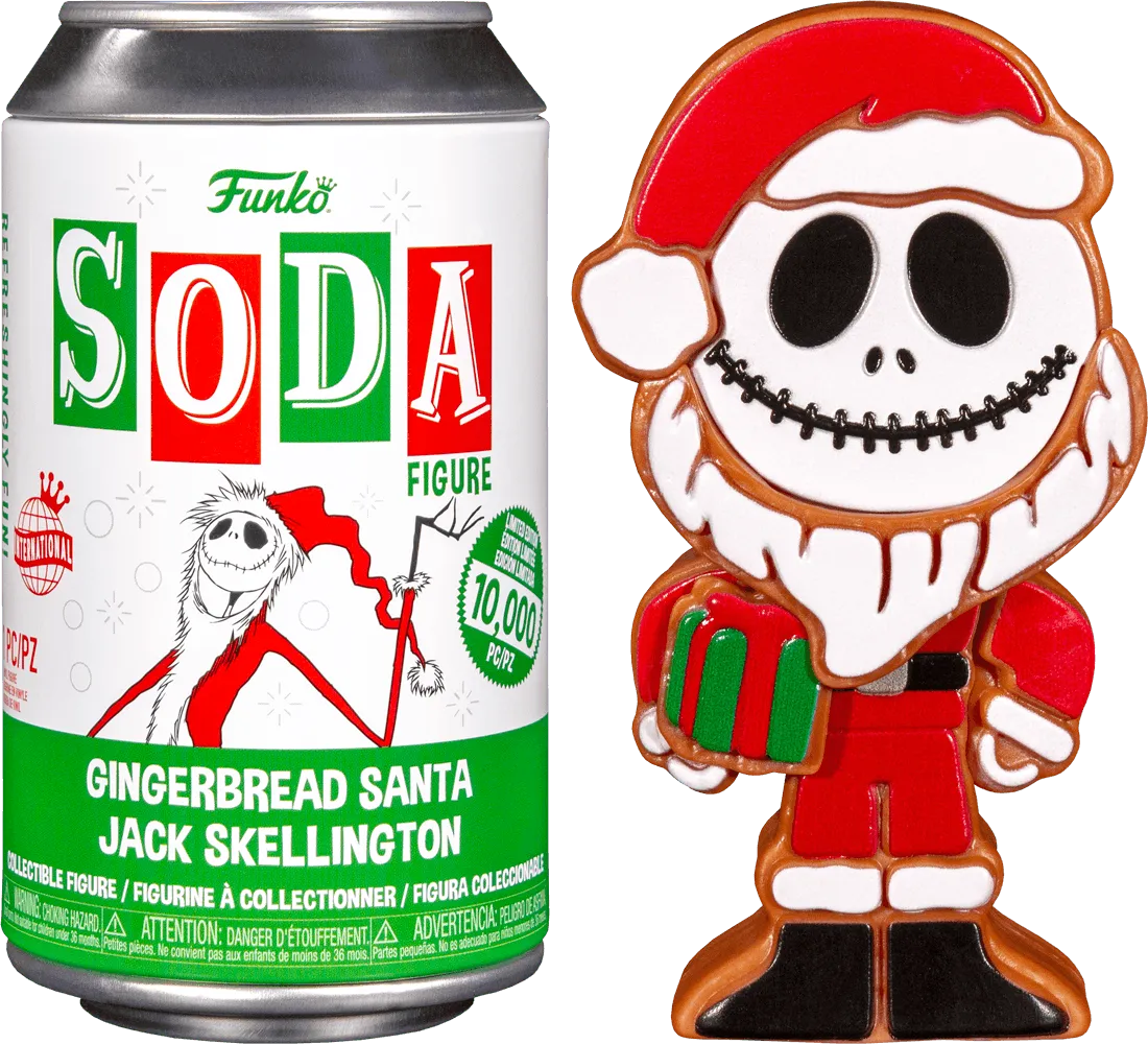 FUN68761 The Nightmare Before Christmas - Gingerbread Santa Jack (with chase) Vinyl Soda - Funko - Titan Pop Culture