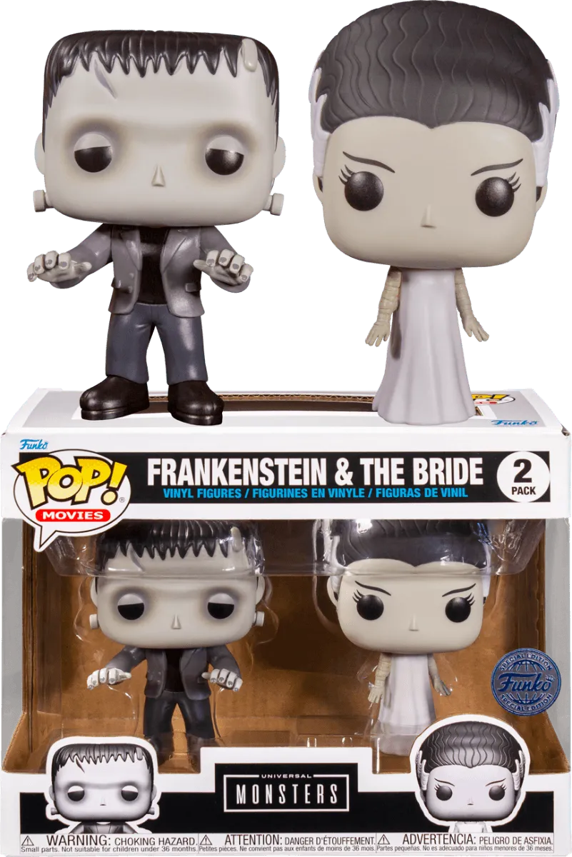 FUN68890 Universal Monsters - Franknst & Bride US Exclusive Pop! Vinyl 2-Pack [RS] - Funko - Titan Pop Culture