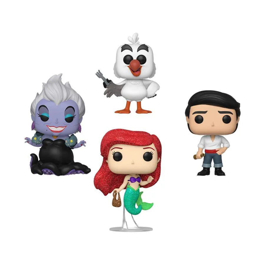 FUN69110 Little Mermaid (1989) - Ariel, Prince Eric, Scuttle & Ursula US Exclusive Pop! Vinyl 4 Pack [RS] - Funko - Titan Pop Culture