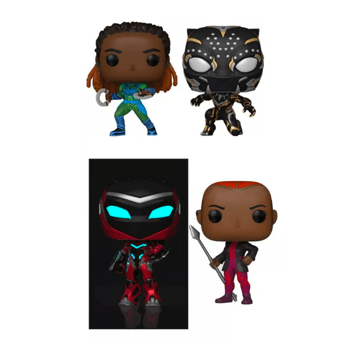 FUN69112 Black Panther 2: Wakanda Forever - US Exclusive Pop! 4-Pack [RS] - Funko - Titan Pop Culture