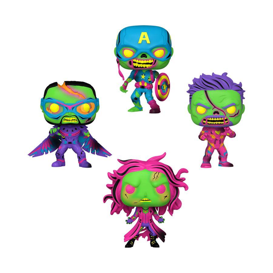 FUN69116 What If...? - Blacklight US Exclusive Pop! Vinyl 4-Pack [RS] - Funko - Titan Pop Culture