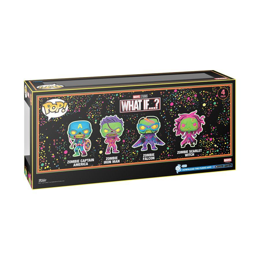 FUN69116 What If...? - Blacklight US Exclusive Pop! Vinyl 4-Pack [RS] - Funko - Titan Pop Culture