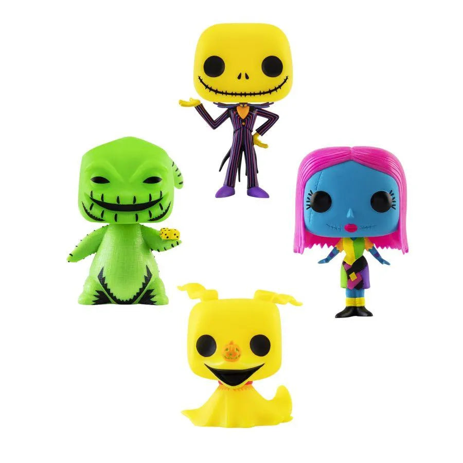 FUN69146 The Nightmare Before Christmas - Blacklight US Exclusive Pop! Vinyl 4-Pack [RS] - Funko - Titan Pop Culture