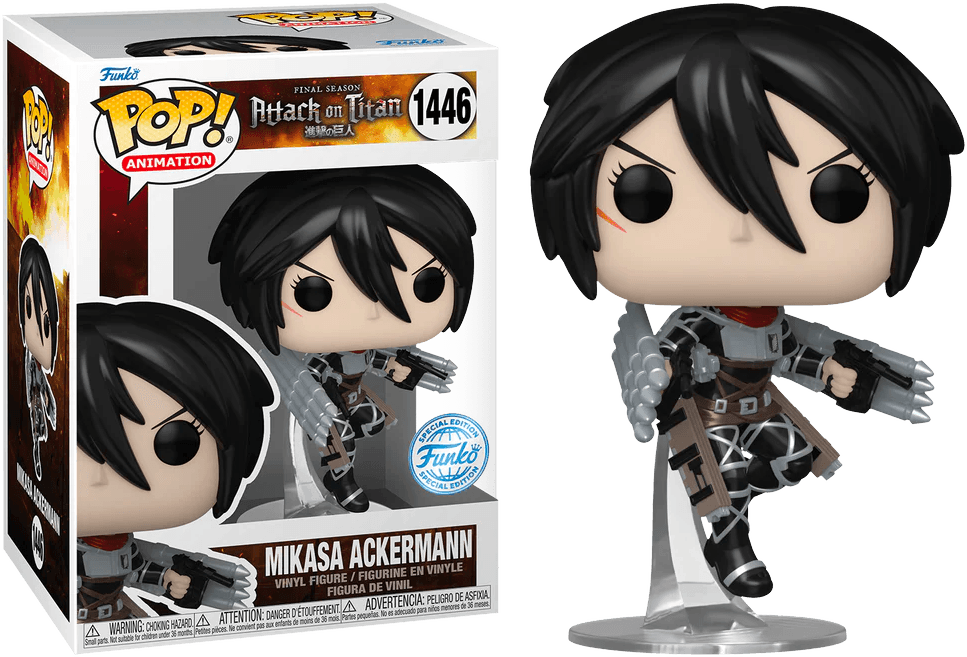 FUN69372 Attack on Titan - Mikasa Ackerman US Exclusive Metallic Pop! Vinyl [RS] - Funko - Titan Pop Culture