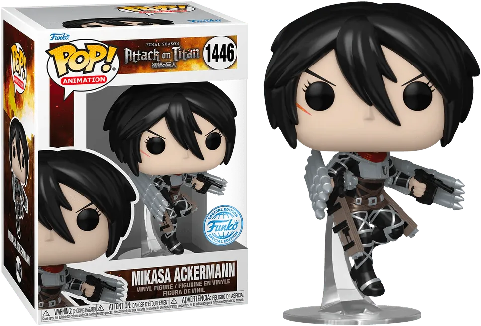 FUN69372 Attack on Titan - Mikasa Ackerman US Exclusive Metallic Pop! Vinyl [RS] - Funko - Titan Pop Culture