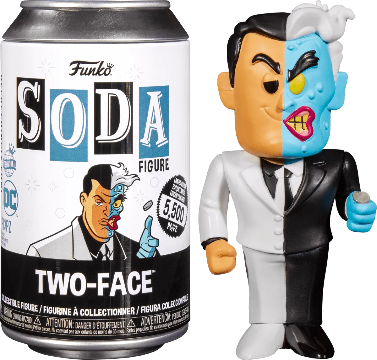 FUN69680 Batman Animated - Two-Face (with chase) US Exclusive Vinyl Soda - Funko - Titan Pop Culture