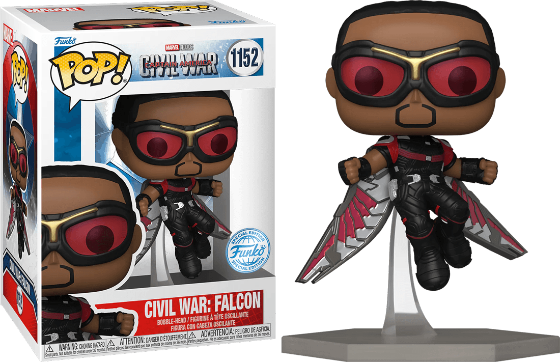 FUN70099 Captain America: Civil War - Falcon US Exclusive Build-A-Scene Pop! Vinyl [RS] - Funko - Titan Pop Culture