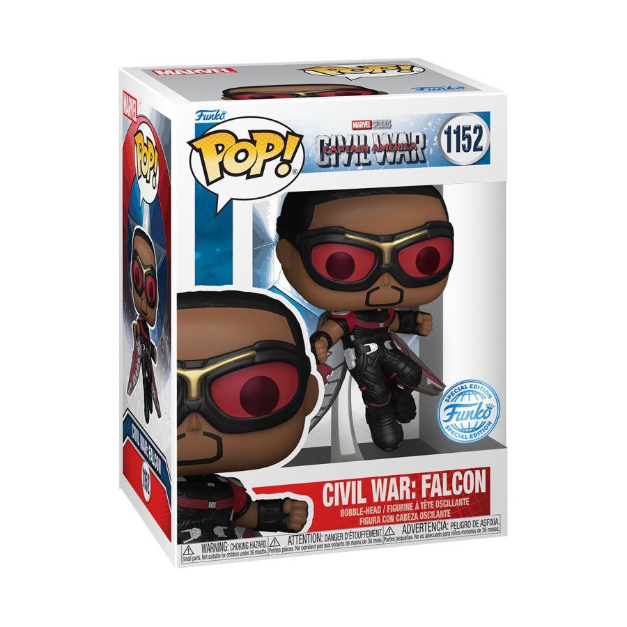 FUN70099 Captain America: Civil War - Falcon US Exclusive Build-A-Scene Pop! Vinyl [RS] - Funko - Titan Pop Culture