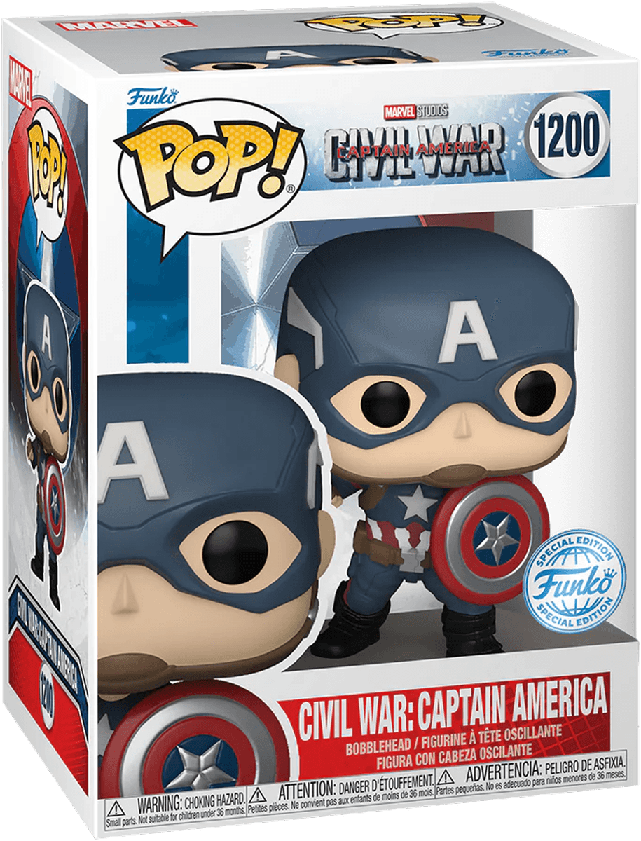 Captain America: Civil War - Captain America with Shield Pop! Vinyl [RS] Pop! Vinyl by Funko | Titan Pop Culture