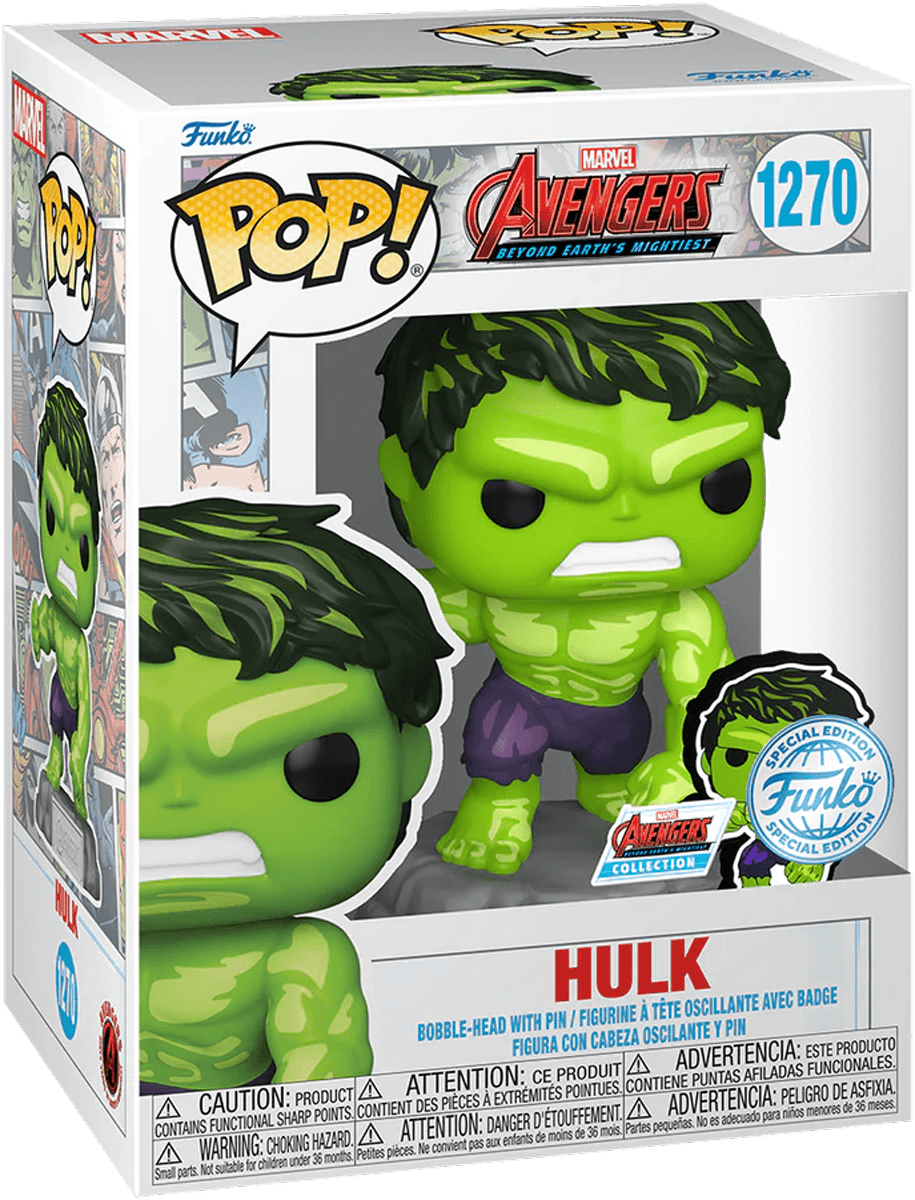 FUN70127 Avengers 60th - Hulk (Comic) with Pin US Exclusive Pop! Vinyl [RS] - Funko - Titan Pop Culture