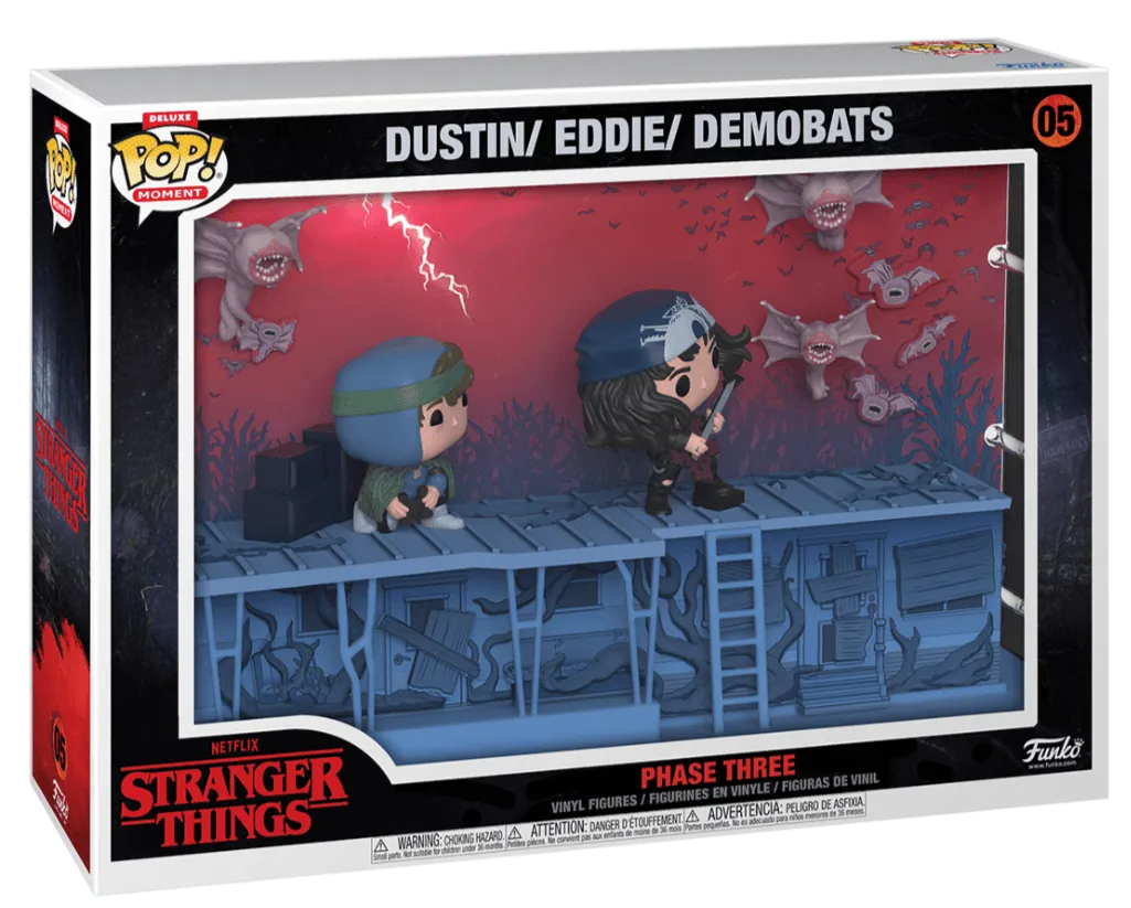 FUN70257 Stranger Things - Dustin & Eddie Pop! Vinyl Moment Deluxe - Funko - Titan Pop Culture