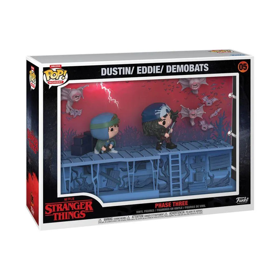 FUN70257 Stranger Things - Dustin & Eddie Pop! Vinyl Moment Deluxe - Funko - Titan Pop Culture