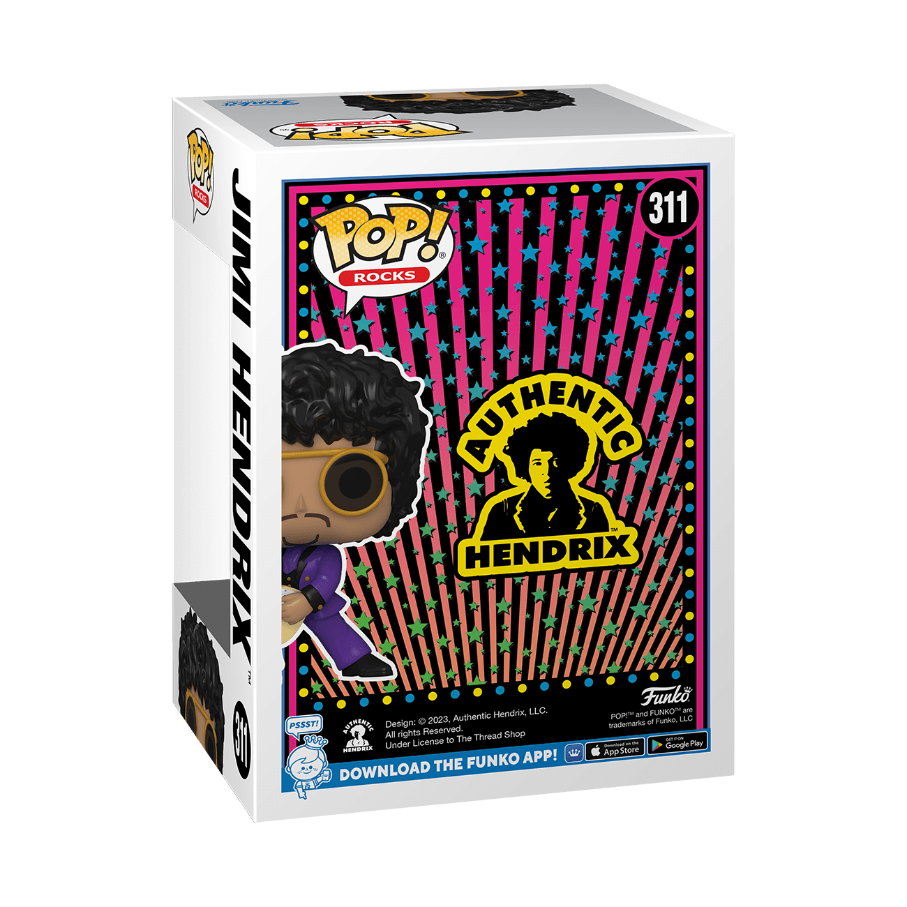 FUN70284 Jimi Hendrix - Jimi Hendrix (Purple Suit) SDCC 2023 US Exclusive Pop! Vinyl [RS] - Funko - Titan Pop Culture