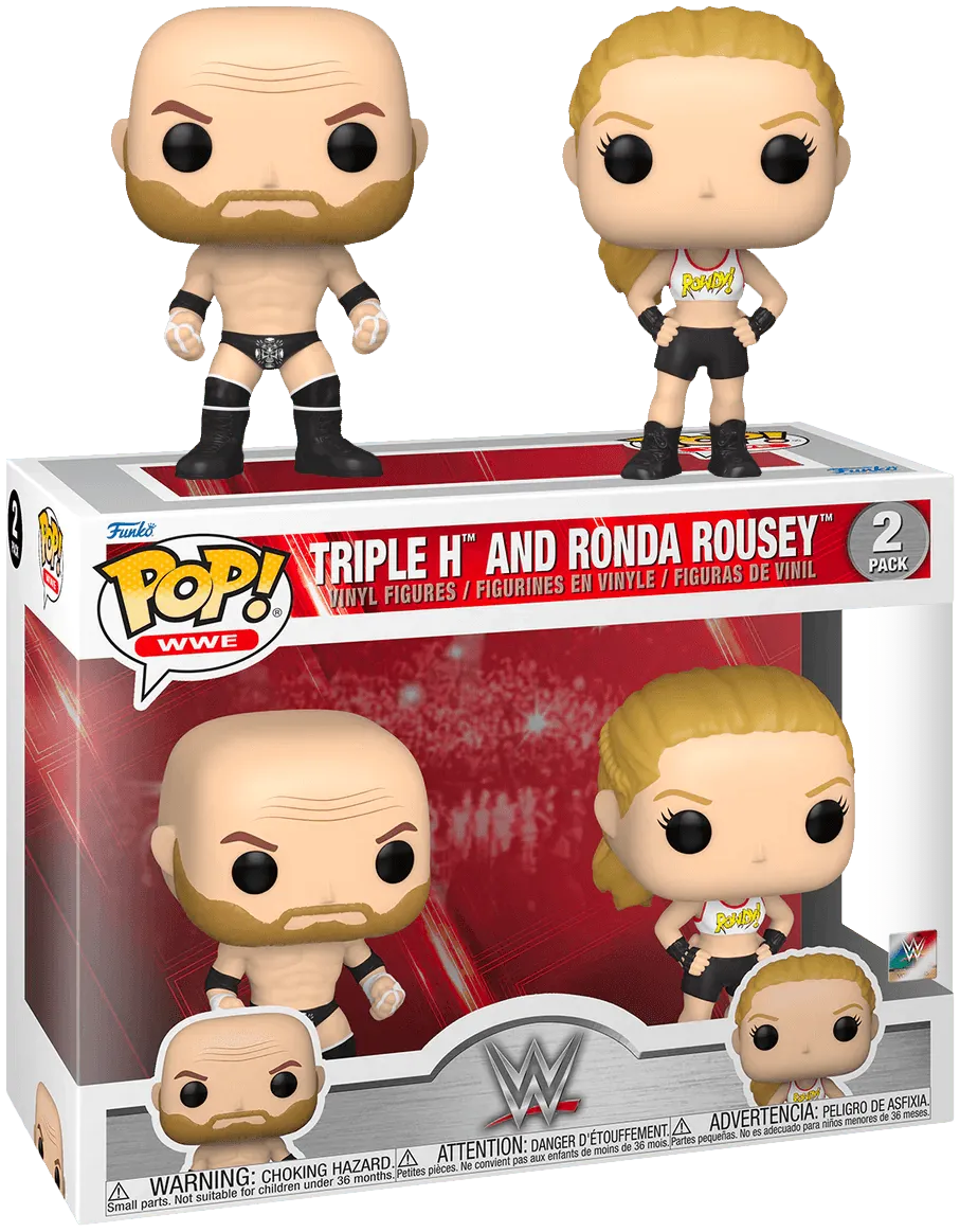 FUN70621 WWE - Rhonda Rousey & Triple H Pop! 2-Pack - Funko - Titan Pop Culture