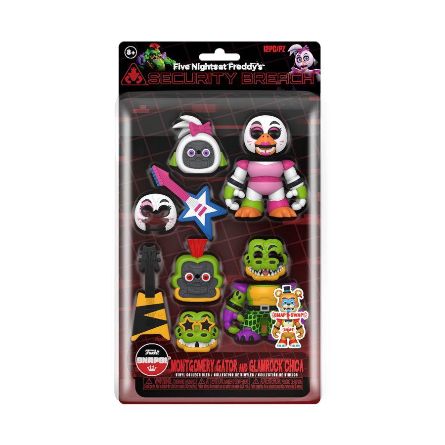 FUN70818 Five Nights at Freddy's: Security Breach - Glamrock Chica & Montgomery Gator Snap Figure 2-Pack - Funko - Titan Pop Culture