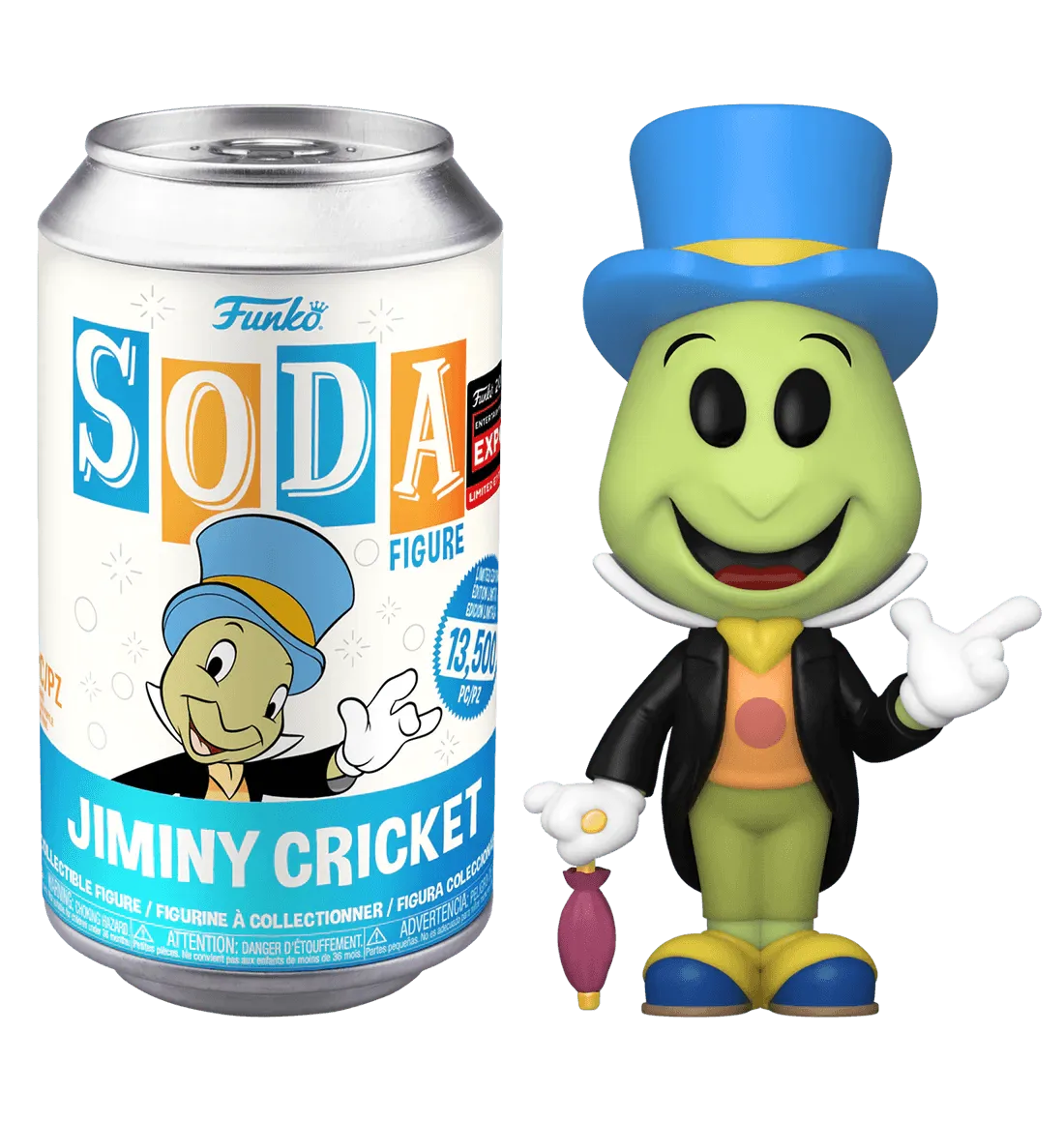 FUN70870 Pinocchio - Jiminy Cricket Vinyl C2E2 2024 US Exclusive SODA (with chase) [RS] - Funko - Titan Pop Culture