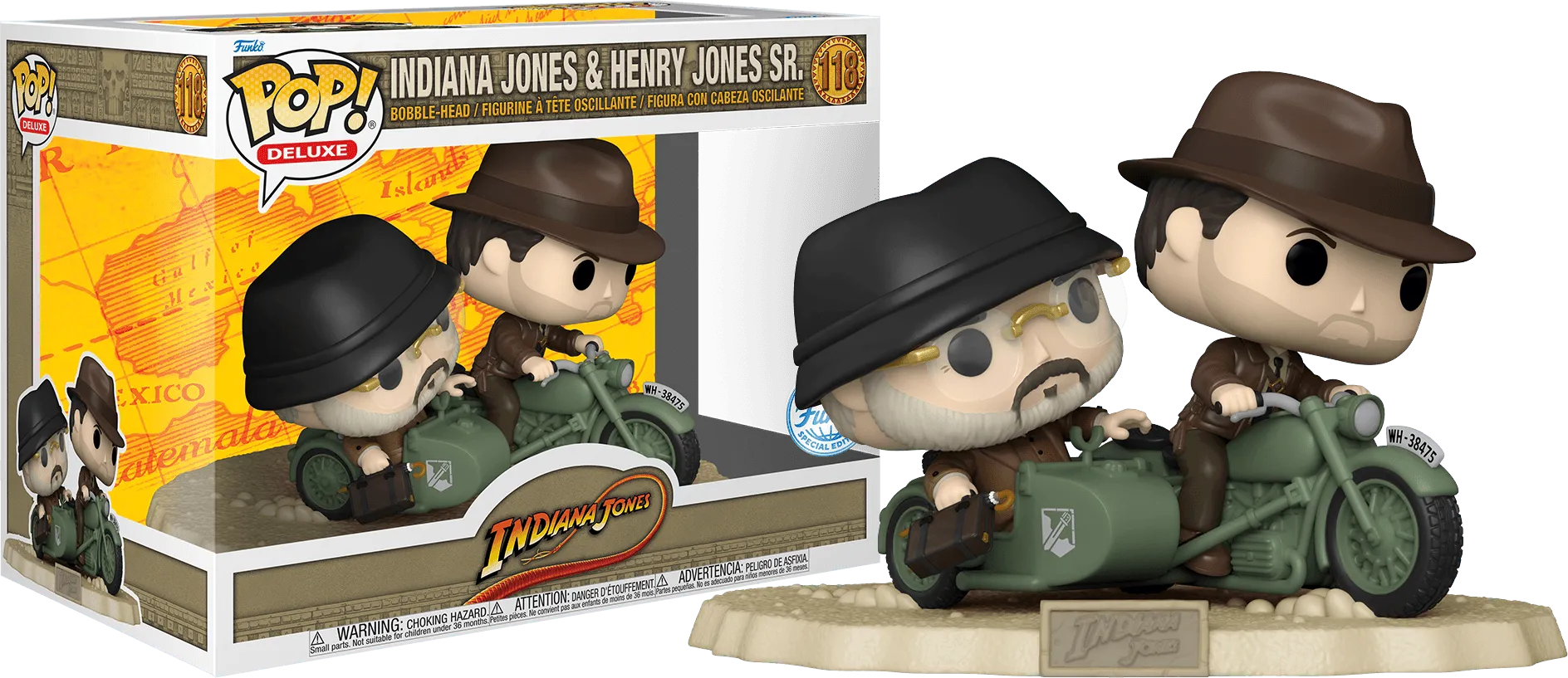 FUN71051 Indiana Jones and the Last Crusade - Indiana & Henry Jones Sr US Exclusive Pop! Ride [RS] - Funko - Titan Pop Culture