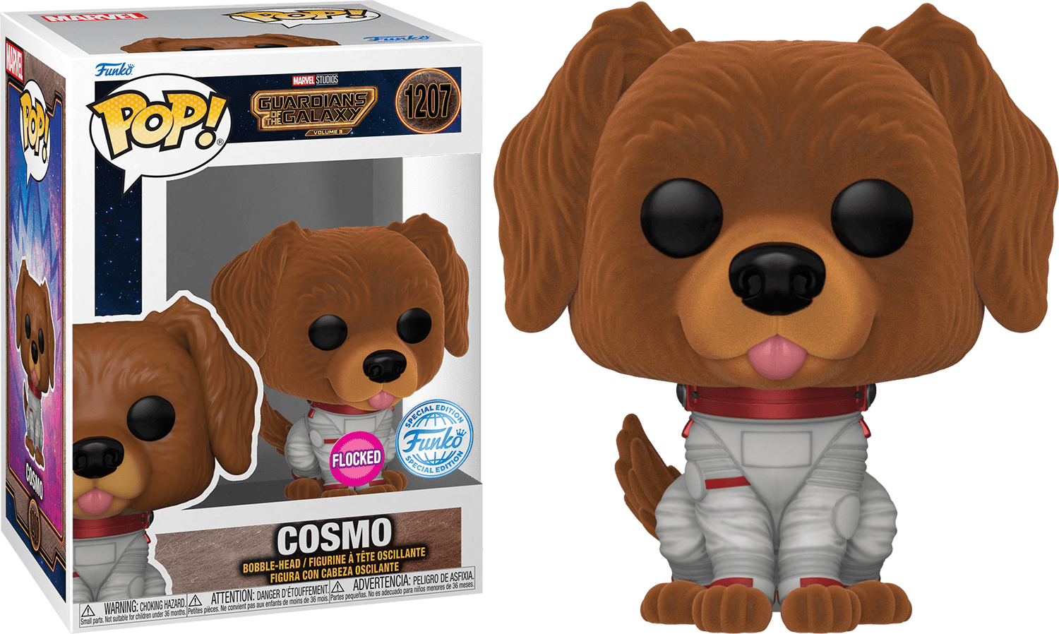 FUN71061 Guardians of the Galaxy: Volume 3 - Cosmo US Exclusive Flocked Pop! Vinyl [RS] - Funko - Titan Pop Culture