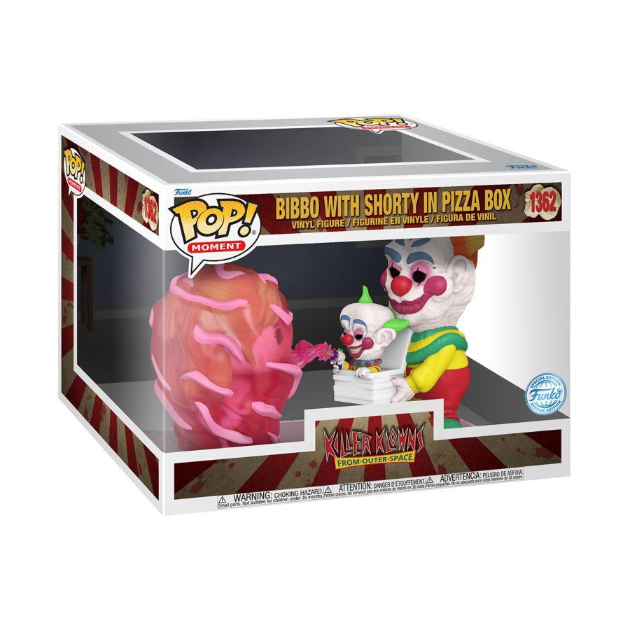 FUN71253 Killer Klowns from Outer Space - Bibbo with Shorty in Pizza Box US Exclusive Pop! Moment [RS] - Funko - Titan Pop Culture