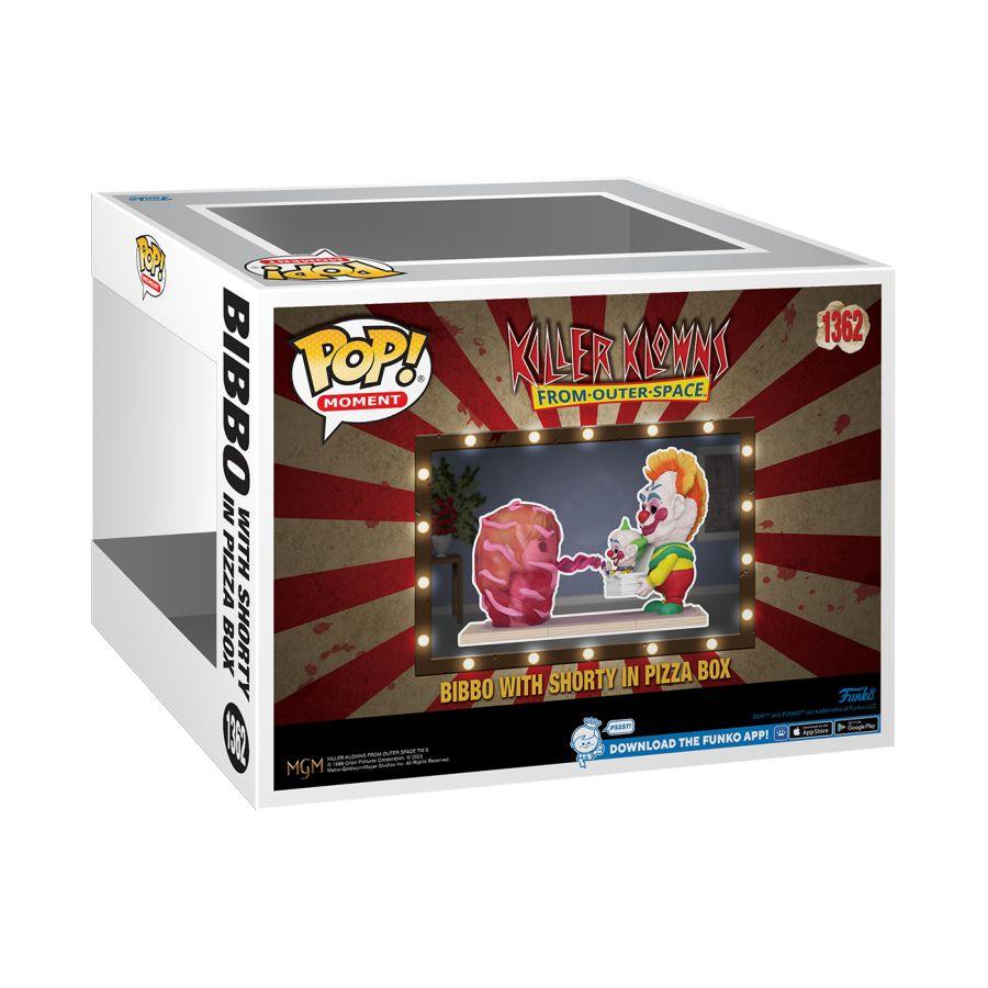 FUN71253 Killer Klowns from Outer Space - Bibbo with Shorty in Pizza Box US Exclusive Pop! Moment [RS] - Funko - Titan Pop Culture