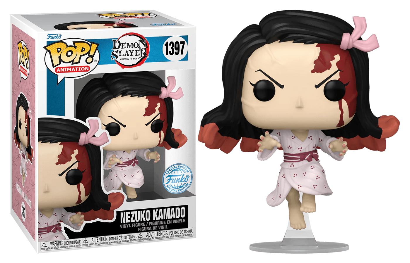 FUN71279 Demon Slayer - Nezuko Leaping US Exclusive Pop! Vinyl [RS] - Funko - Titan Pop Culture