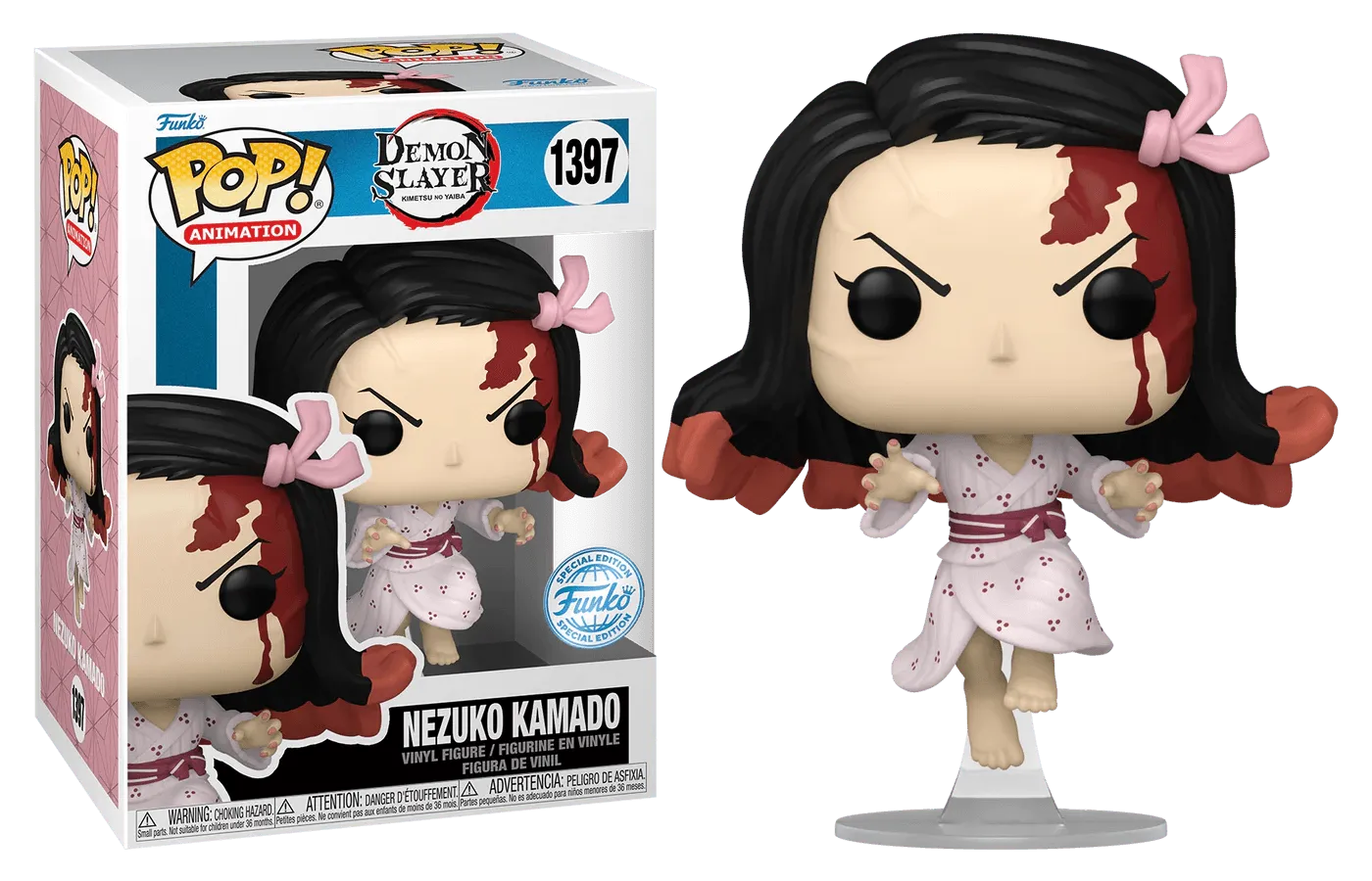 FUN71279 Demon Slayer - Nezuko Leaping US Exclusive Pop! Vinyl [RS] - Funko - Titan Pop Culture