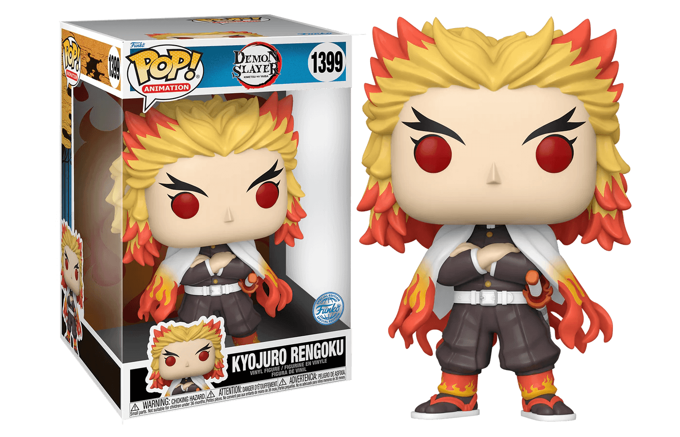 FUN71281 Demon Slayer - Rengoku 10" US Exclusive Pop! Vinyl [RS] - Funko - Titan Pop Culture