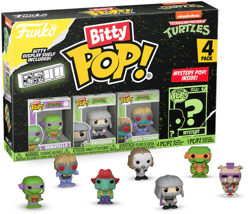 FUN71508 Teenage Mutant Ninja Turtles - Donatello Bitty Pop! 4-Pack - Funko TBA - Titan Pop Culture