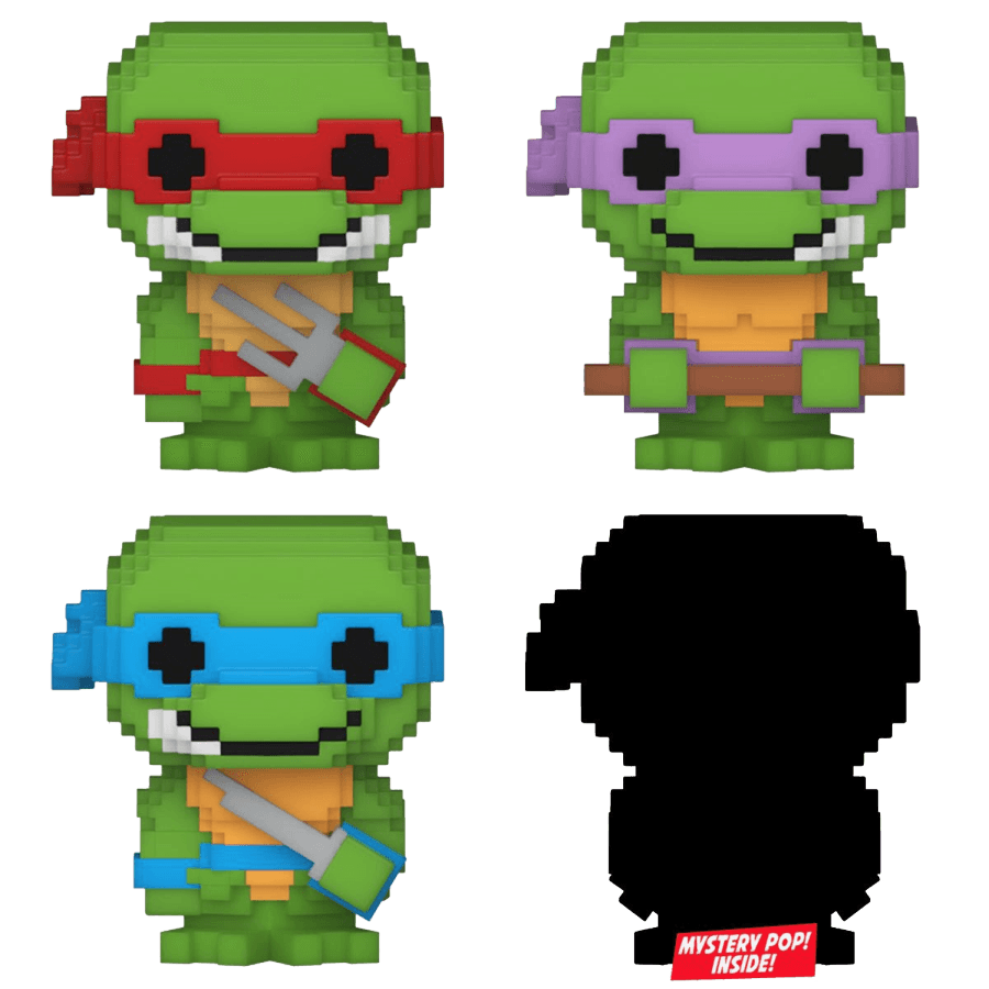 FUN71510 Teenage Mutant Ninja Turtles - 8-Bit Bitty Pop! 4-Pack - Funko TBA - Titan Pop Culture