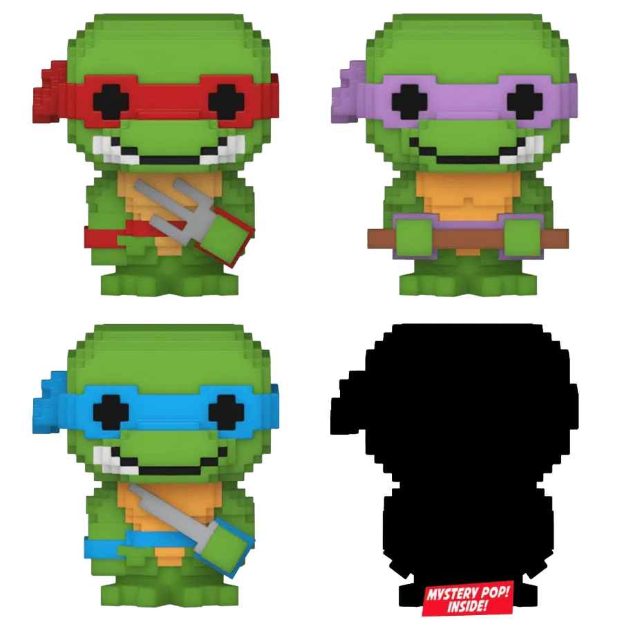 FUN71510 Teenage Mutant Ninja Turtles - 8-Bit Bitty Pop! 4-Pack - Funko TBA - Titan Pop Culture