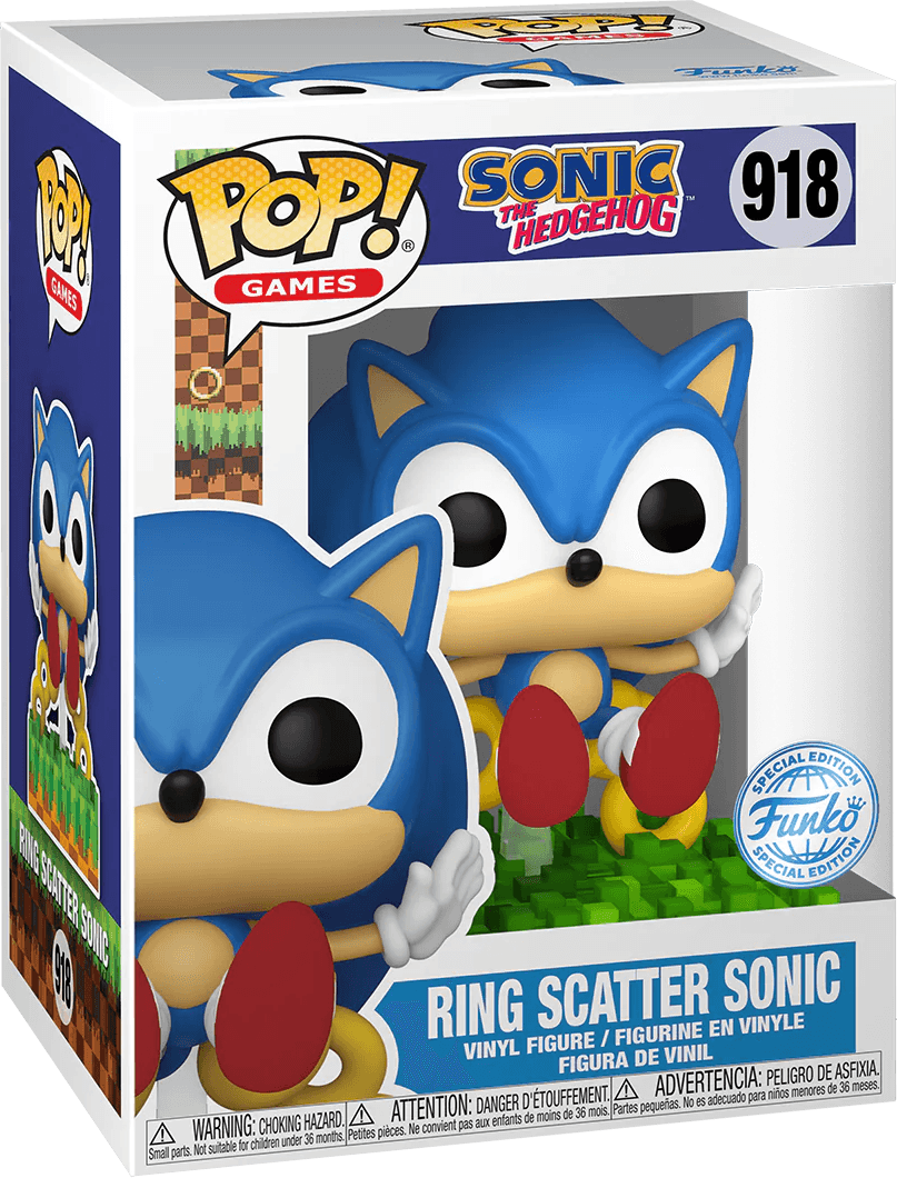 FUN71557 Sonic - Ring Scatter Sonic US Exclusive Pop! Vinyl [RS] - Funko - Titan Pop Culture