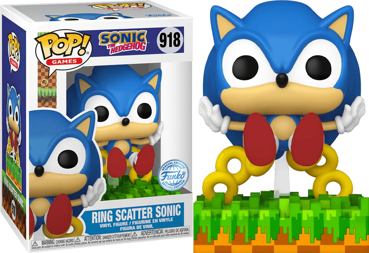 FUN71557 Sonic - Ring Scatter Sonic US Exclusive Pop! Vinyl [RS] - Funko - Titan Pop Culture