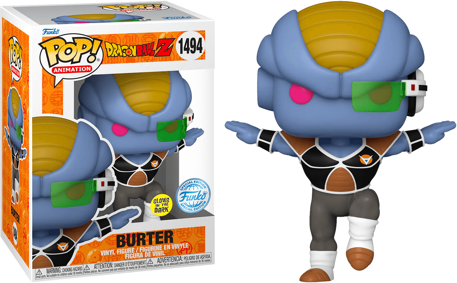 FUN71564 Dragon Ball Z - Burter US Exclusive Glow Pop! Vinyl [RS] - Funko - Titan Pop Culture