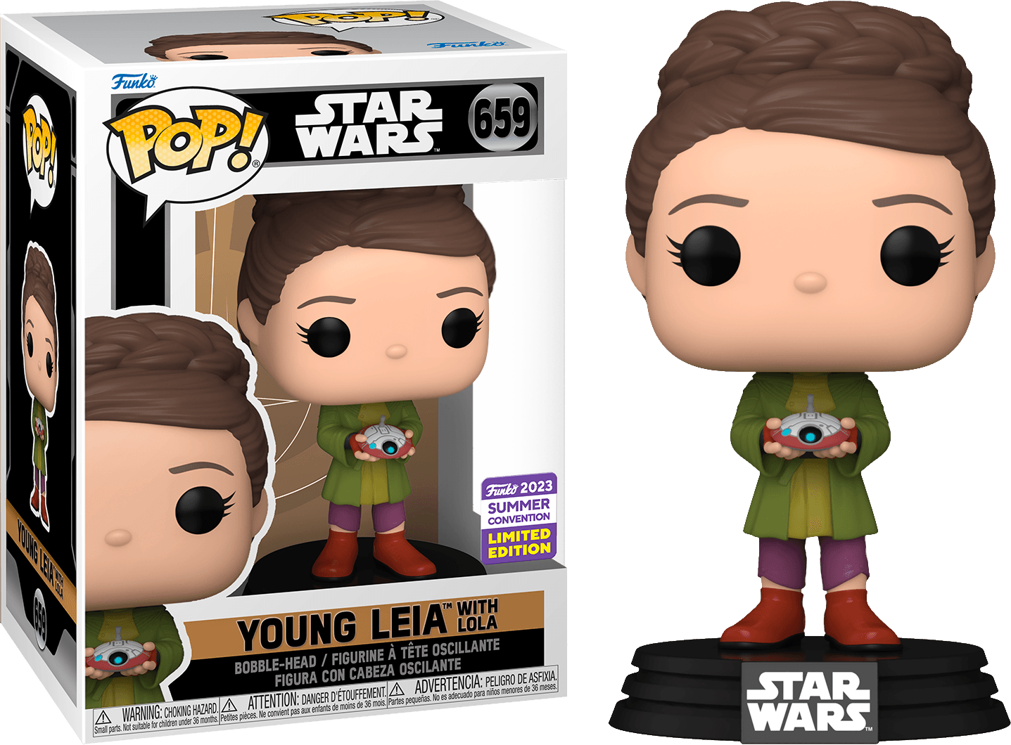 FUN71741 Star Wars: Obi Wan Kenobi - Leia with Lola SDCC 2023 US Exclusive Pop! Vinyl [RS] - Funko - Titan Pop Culture