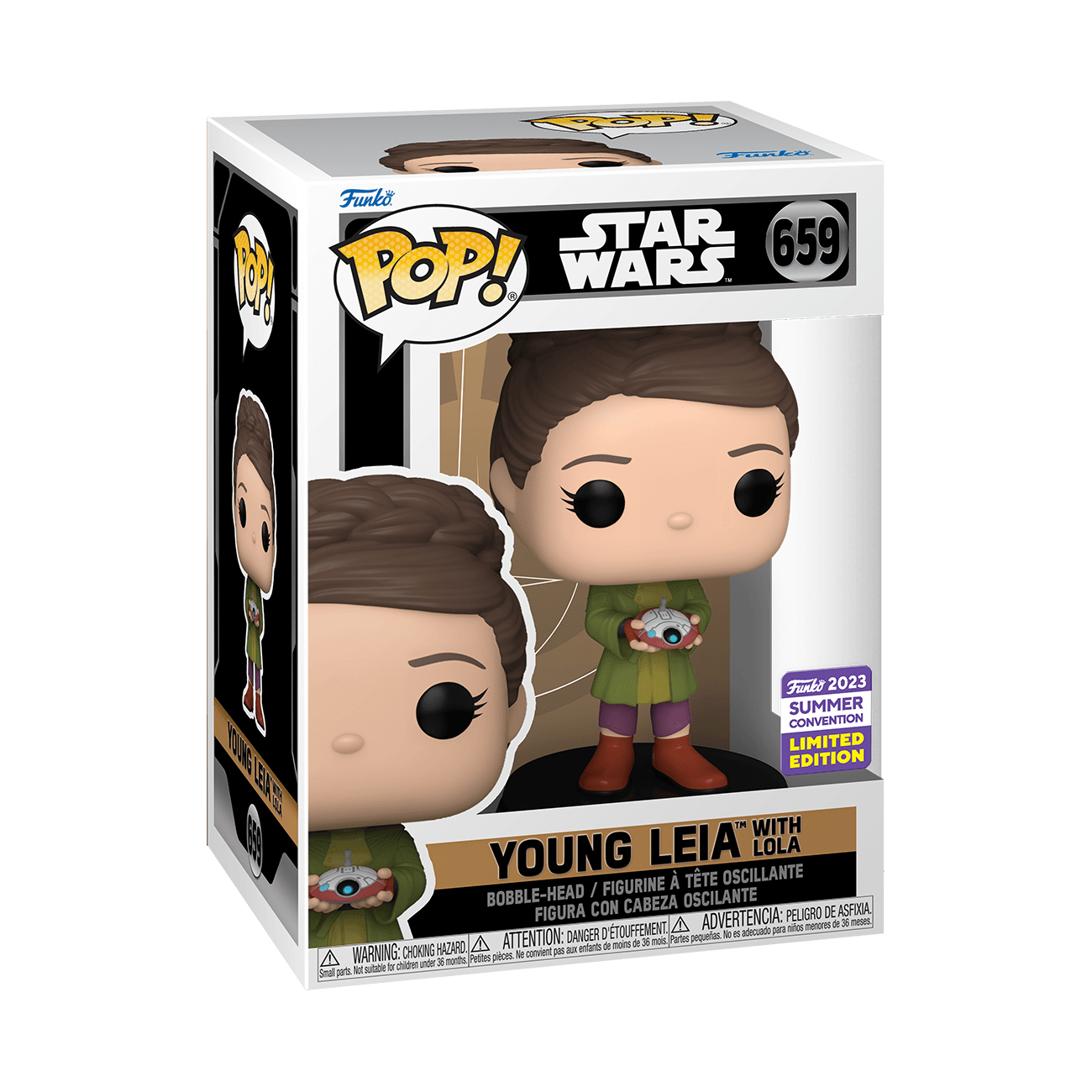 FUN71741 Star Wars: Obi Wan Kenobi - Leia with Lola SDCC 2023 US Exclusive Pop! Vinyl [RS] - Funko - Titan Pop Culture