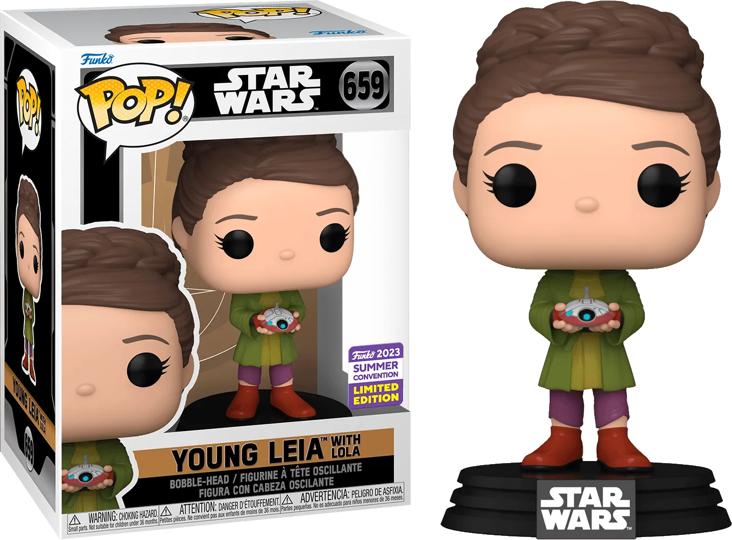 FUN71741 Star Wars: Obi Wan Kenobi - Leia with Lola SDCC 2023 US Exclusive Pop! Vinyl [RS] - Funko - Titan Pop Culture