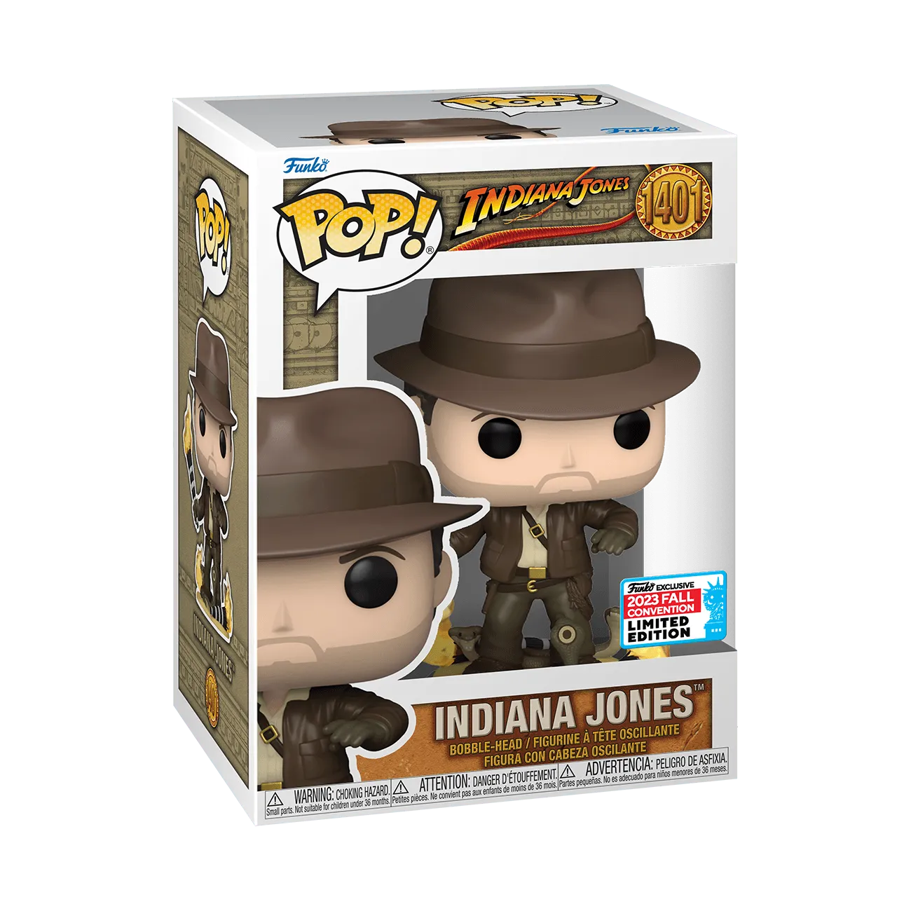 FUN71755 Indiana Jones - Indy & Snakes NYCC 2023 US Exclusive Pop! Vinyl [RS] - Funko - Titan Pop Culture