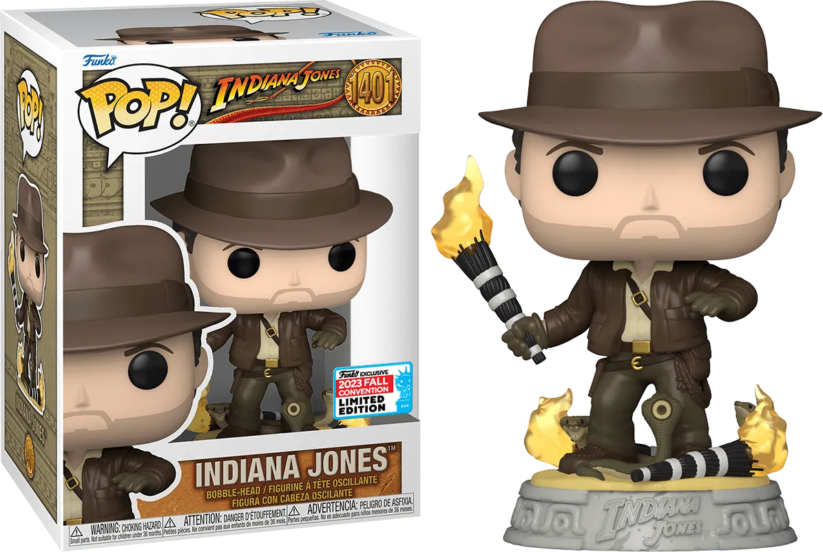 FUN71755 Indiana Jones - Indy & Snakes NYCC 2023 US Exclusive Pop! Vinyl [RS] - Funko - Titan Pop Culture