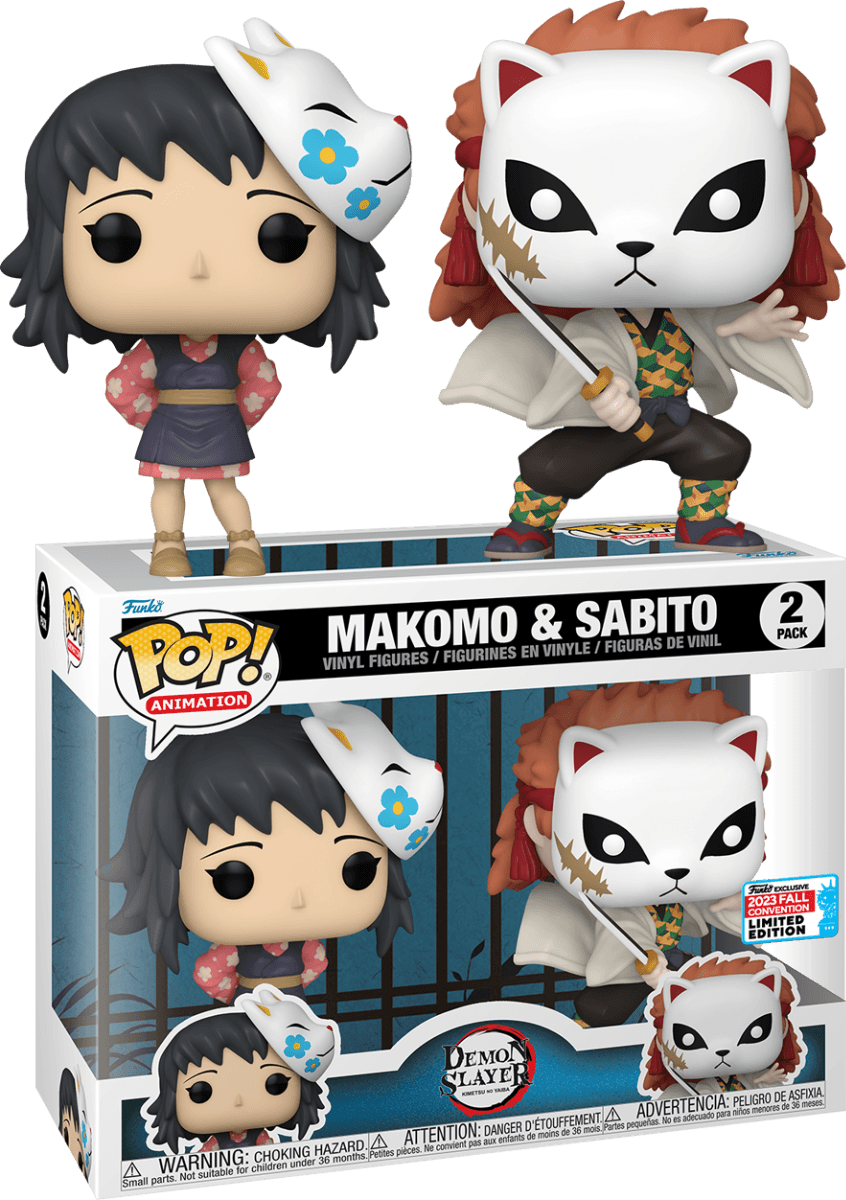 FUN71762 Demon Slayer - Sabito & Makomo NYCC 2023 US Exclusive Pop! Vinyl 2-Pack [RS] - Funko - Titan Pop Culture