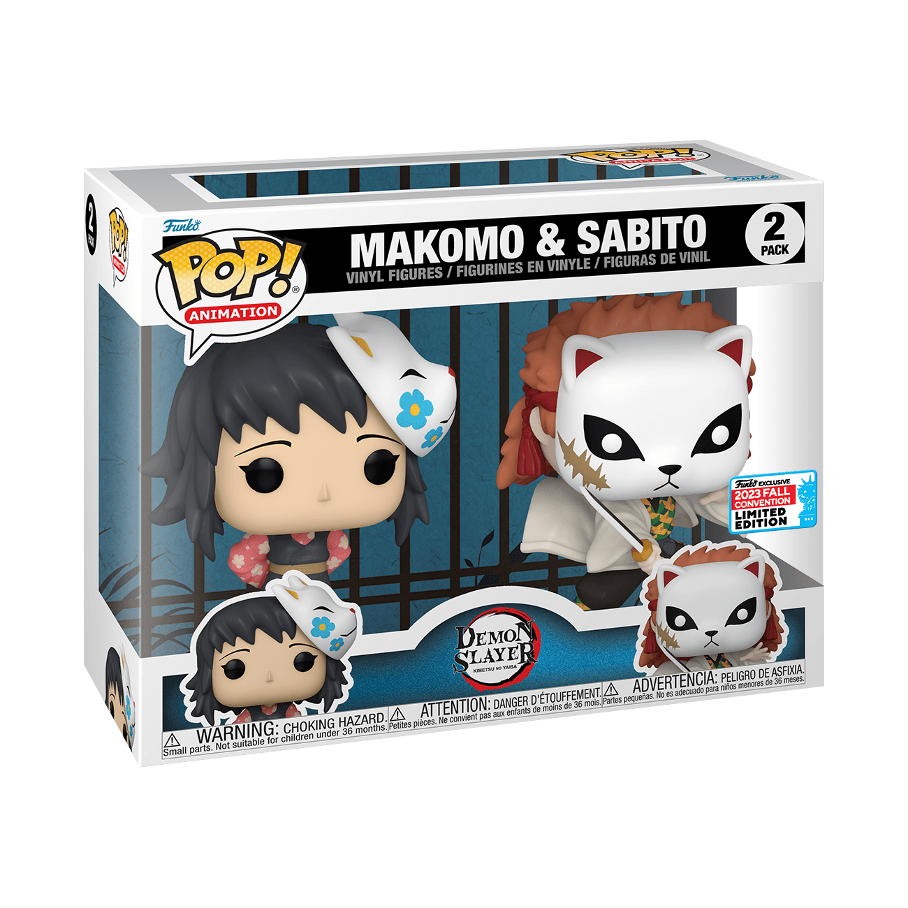 FUN71762 Demon Slayer - Sabito & Makomo NYCC 2023 US Exclusive Pop! Vinyl 2-Pack [RS] - Funko - Titan Pop Culture