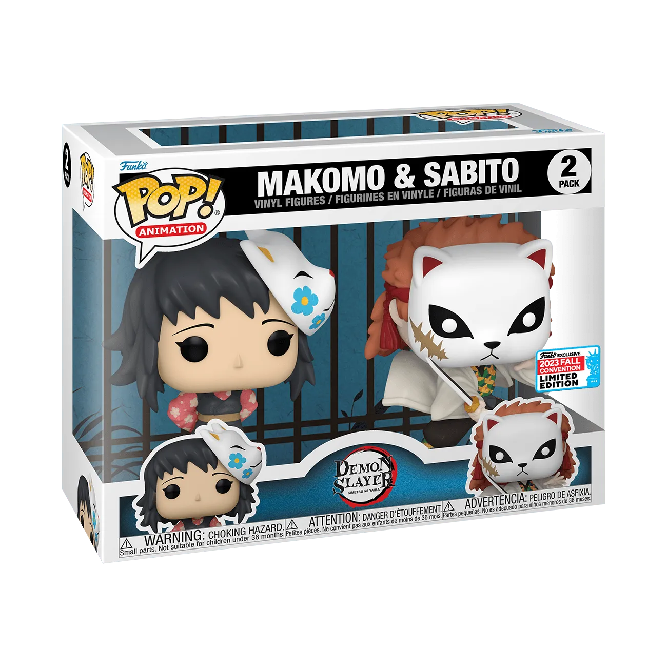 FUN71762 Demon Slayer - Sabito & Makomo NYCC 2023 US Exclusive Pop! Vinyl 2-Pack [RS] - Funko - Titan Pop Culture